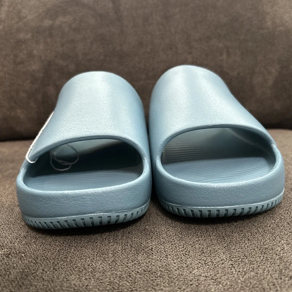 Nike Calm Slide Mens 10 Smokey Blue Minimalist Sporty Sandal Slip On FD4116-005